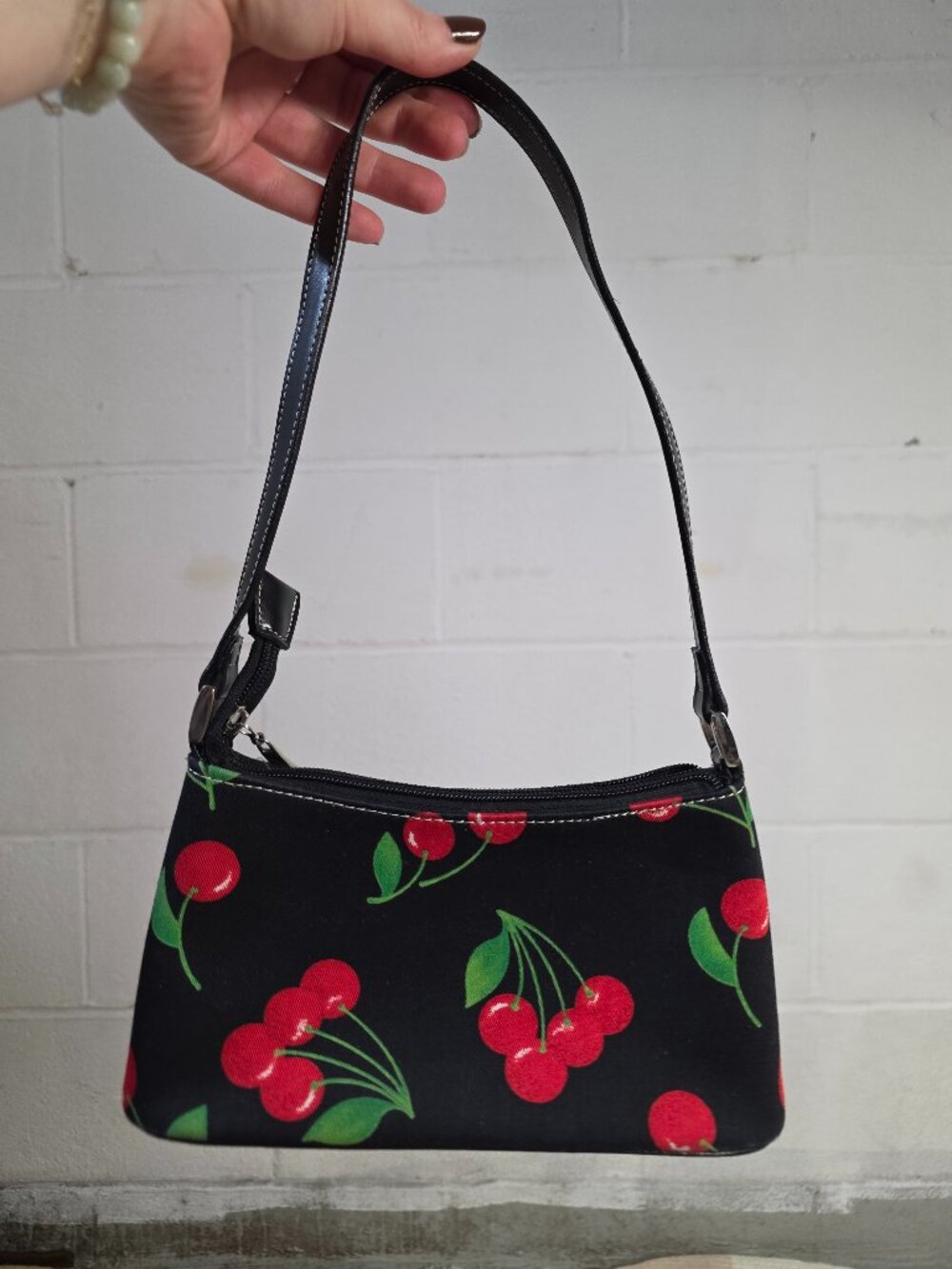 y2k McBling Baddie Indie Girly Femi Bedazzled Cherries Mini Clutch Purse